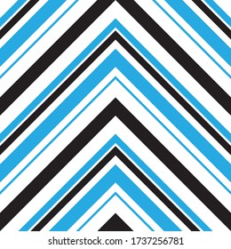 Blue Chevron diagonal striped seamless pattern background suitable for fashion textiles, graphics