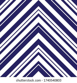 Blue Chevron diagonal striped seamless pattern background suitable for fashion textiles, graphics