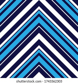 Color azul Chevron diagonal rayado fondo de patrón sin soldadura adecuado para textiles de moda, gráficos