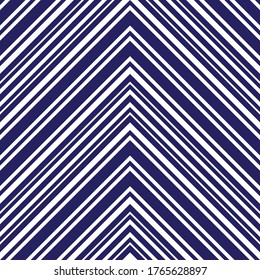Blue Chevron diagonal striped seamless pattern background suitable for fashion textiles, graphics