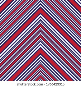 Blue Chevron diagonal striped seamless pattern background suitable for fashion textiles, graphics