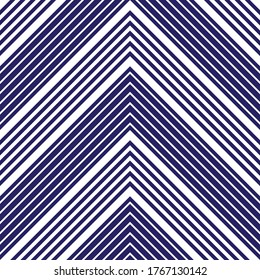 Blue Chevron diagonal striped seamless pattern background suitable for fashion textiles, graphics