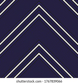 Blue Chevron diagonal striped seamless pattern background suitable for fashion textiles, graphics
