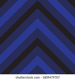 Blue Chevron diagonal striped seamless pattern background suitable for fashion textiles, graphics