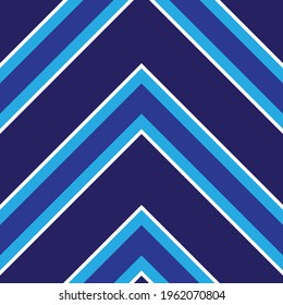 Blue Chevron diagonal striped seamless pattern background suitable for fashion textiles, graphics