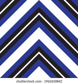 Blue Chevron diagonal striped seamless pattern background suitable for fashion textiles, graphics