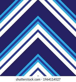 Blue Chevron diagonal striped seamless pattern background suitable for fashion textiles, graphics