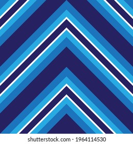 Color azul Chevron diagonal rayado fondo de patrón sin soldadura adecuado para textiles de moda, gráficos