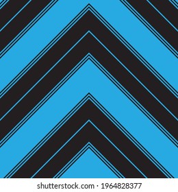 Blue Chevron diagonal striped seamless pattern background suitable for fashion textiles, graphics