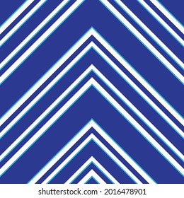Color azul Chevron diagonal rayado fondo de patrón sin soldadura adecuado para textiles de moda, gráficos