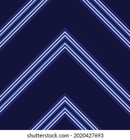 Blue Chevron diagonal striped seamless pattern background suitable for fashion textiles, graphics