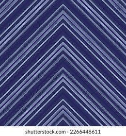 Blue Chevron diagonal gestreifter, nahtloser Musterhintergrund, geeignet für Modetextilien, Grafiken