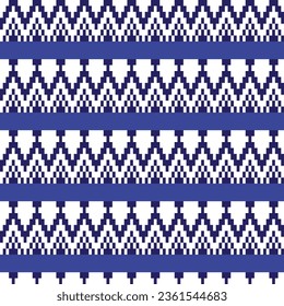 Blue Chevron fair isle seamless pattern design for knitwear, fashion textile, graphics