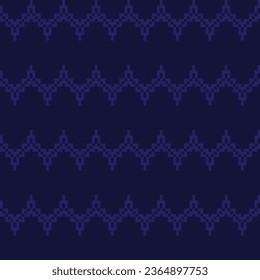 Blue Chevron fair isle seamless pattern design for knitwear, fashion textile, graphics