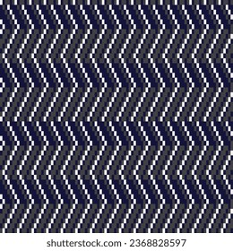 Blue Chevron fair isle seamless pattern design for knitwear, fashion textile, graphics