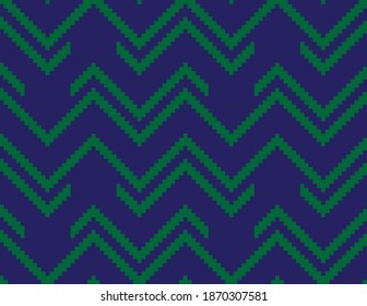 Blue Chevron seamless pattern background for fashion textile, knitwear, graphics