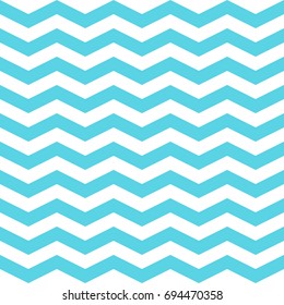 Blue chevron seamless pattern on white background. Vector image.