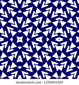 Blue chevrons seamless pattern background modern design for fashion textile print and wallpaper vector illustration.