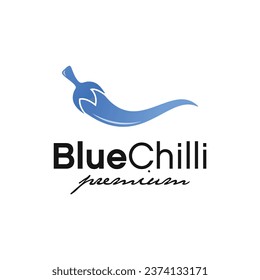 Blue chilli logo design template