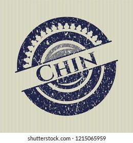 Blue Chin  rubber grunge texture seal