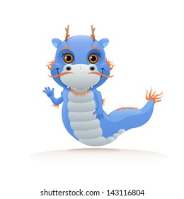 Blue Chinese dragon