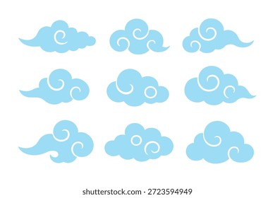 blue chinese style clouds collections