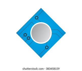 blue chip circuit component data image icon