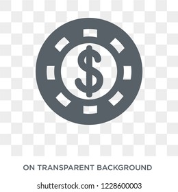 Blue chip icon. Blue chip design concept from Blue chip collection. Simple element vector illustration on transparent background.