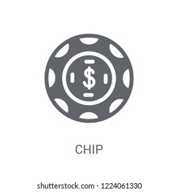 Blue chip icon. Trendy Blue chip logo concept on white background from business collection. Suitable for use on web apps, mobile apps and print media.