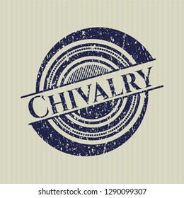 Blue Chivalry grunge style stamp