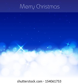 Blue Christmas abstract background 