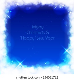 Blue Christmas abstract background 
