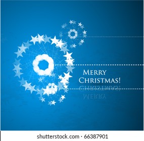 Blue Christmas abstract vector background