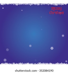 Blue Christmas backdrop with snowflakes. EPS image.