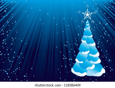 blauer Weihnachtshintergrund