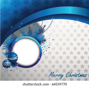 Blue Christmas Background.