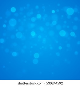 Blue christmas background with lights. Abstract vector illustration. Decorative background for holiday greeting card