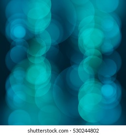 Blue christmas background with lights. Abstract vector illustration. Decorative background for holiday greeting card