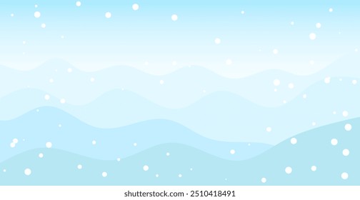Fondo De Navidades Azules Con Mucha Nieve Cayendo.  Año Nuevo Festivo Y Celebración. Ilustración vectorial