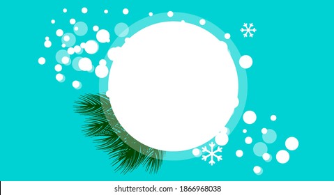 Blue Christmas background. Merry Christmas and happy New Year related flat style vector illustration.
