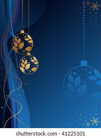 Blue christmas background with place for your text