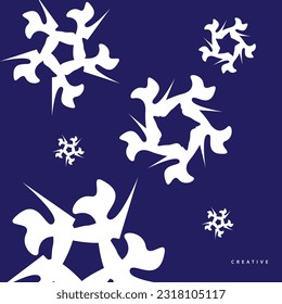 blue christmas background with snowflakes