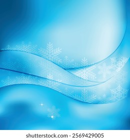 Blue Christmas Background With Snowflakes