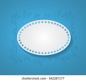 Blue Christmas background with snowflakes