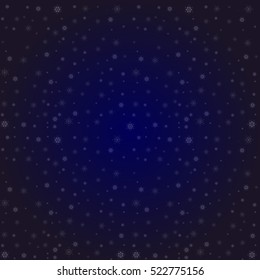 Blue Christmas background with snowflakes