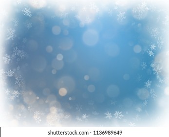 Blue christmas background with snowflakes. EPS 10