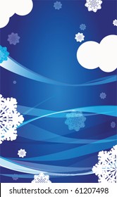  blue christmas  background with snowflakes. eps 10