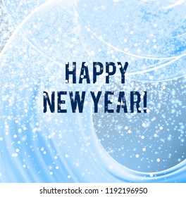 Blue Christmas background with snowflakes and place for text. Vector Illustration.