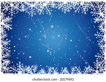 Blue Christmas background. Vector. Easy to edit.