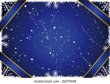 Blue Christmas background. Vector. Easy to edit.